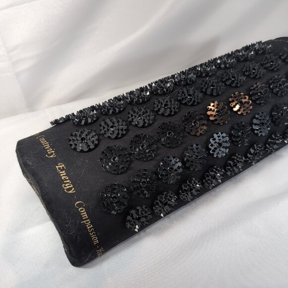 Shakti Mat Acupressure Kanjo Black Pillow Yoga Stress Pain Relief Relax Neck - Picture 7 of 10